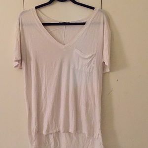 Fashion Nova Large white stretchy V-neck T-shirt